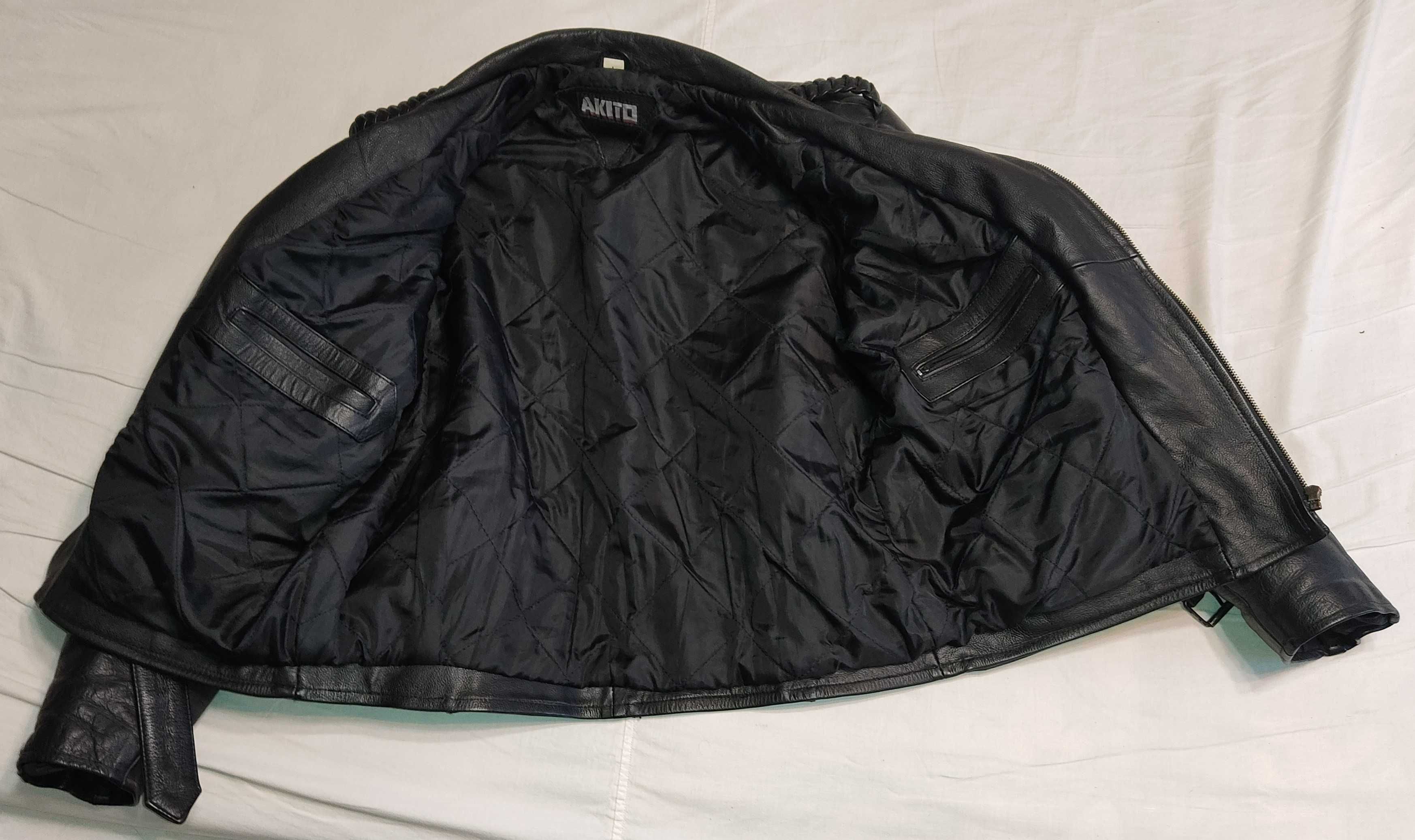 Куртка Мото экипировка L косуха кожаная Akito мотокуртка