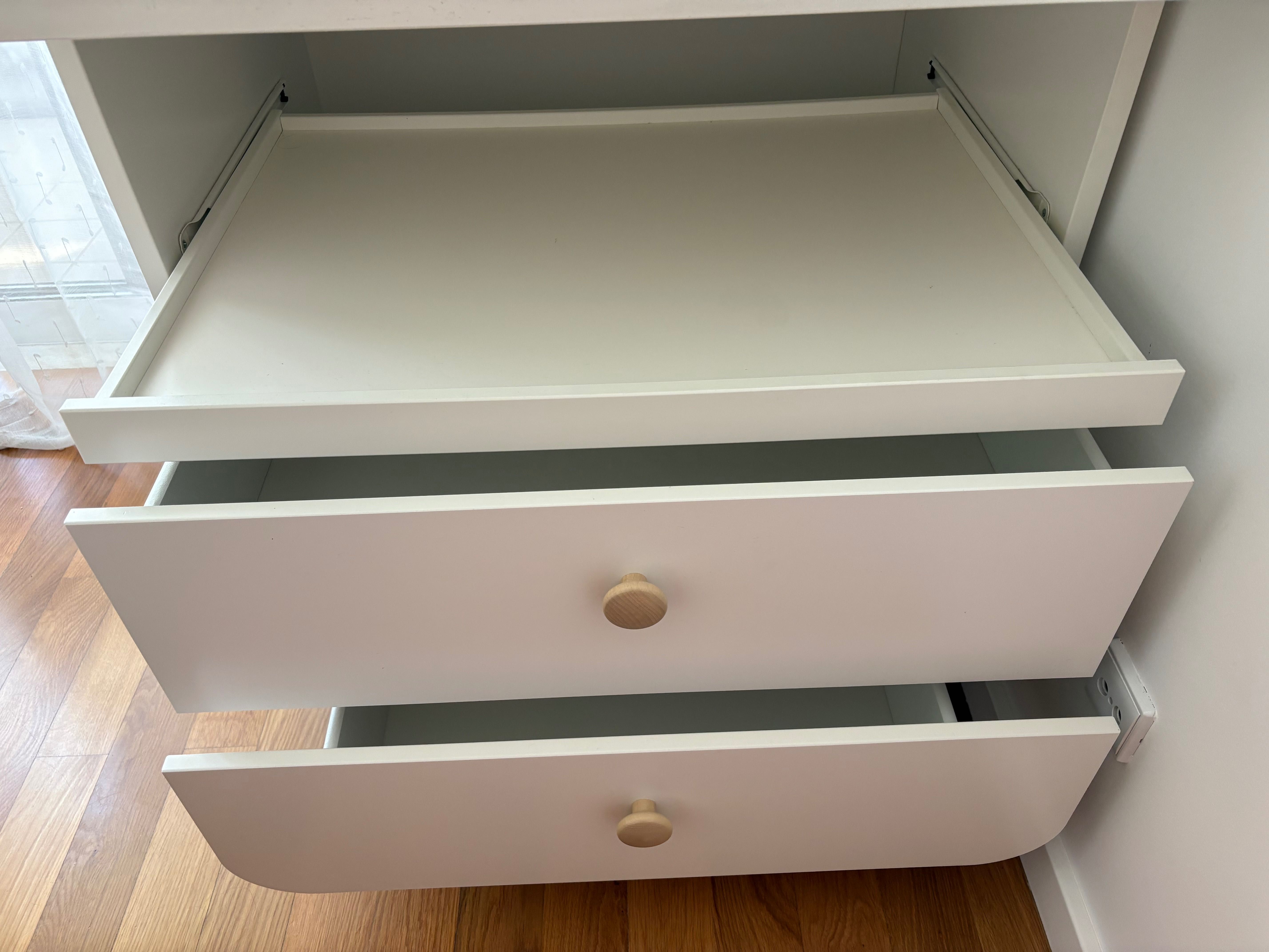 Trocador com gavetas, branco, Myllra IKEA