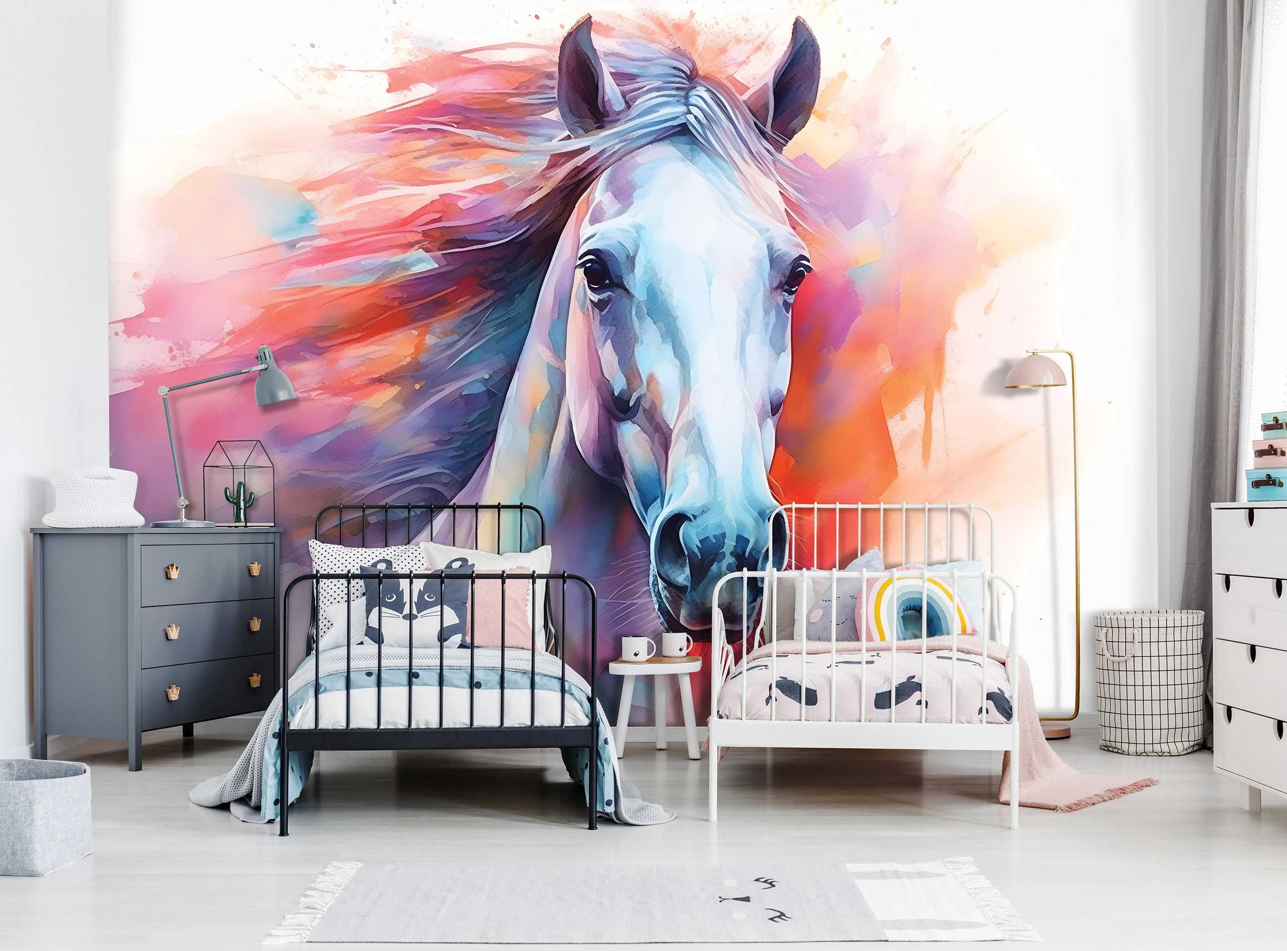 Fototapeta Kolorowy Koń Intensywne Kolory 3D Twój Rozmiar + KLEJ