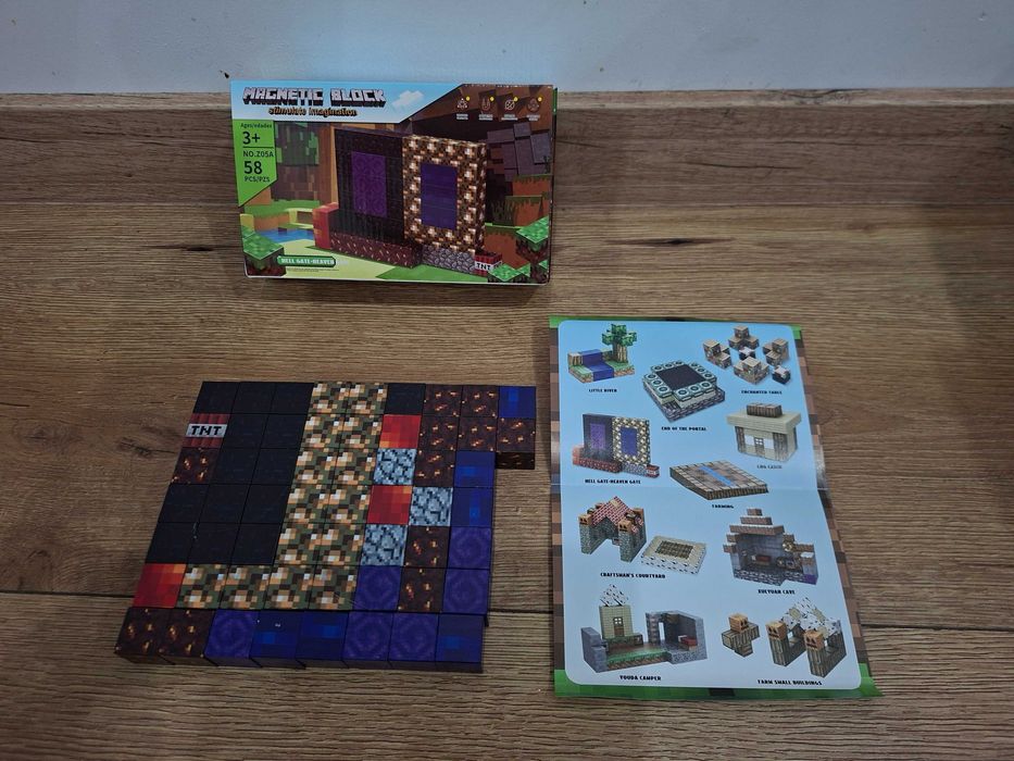 Nowe klocki magnetyczne Minecraft ,zestaw 58 sztuk