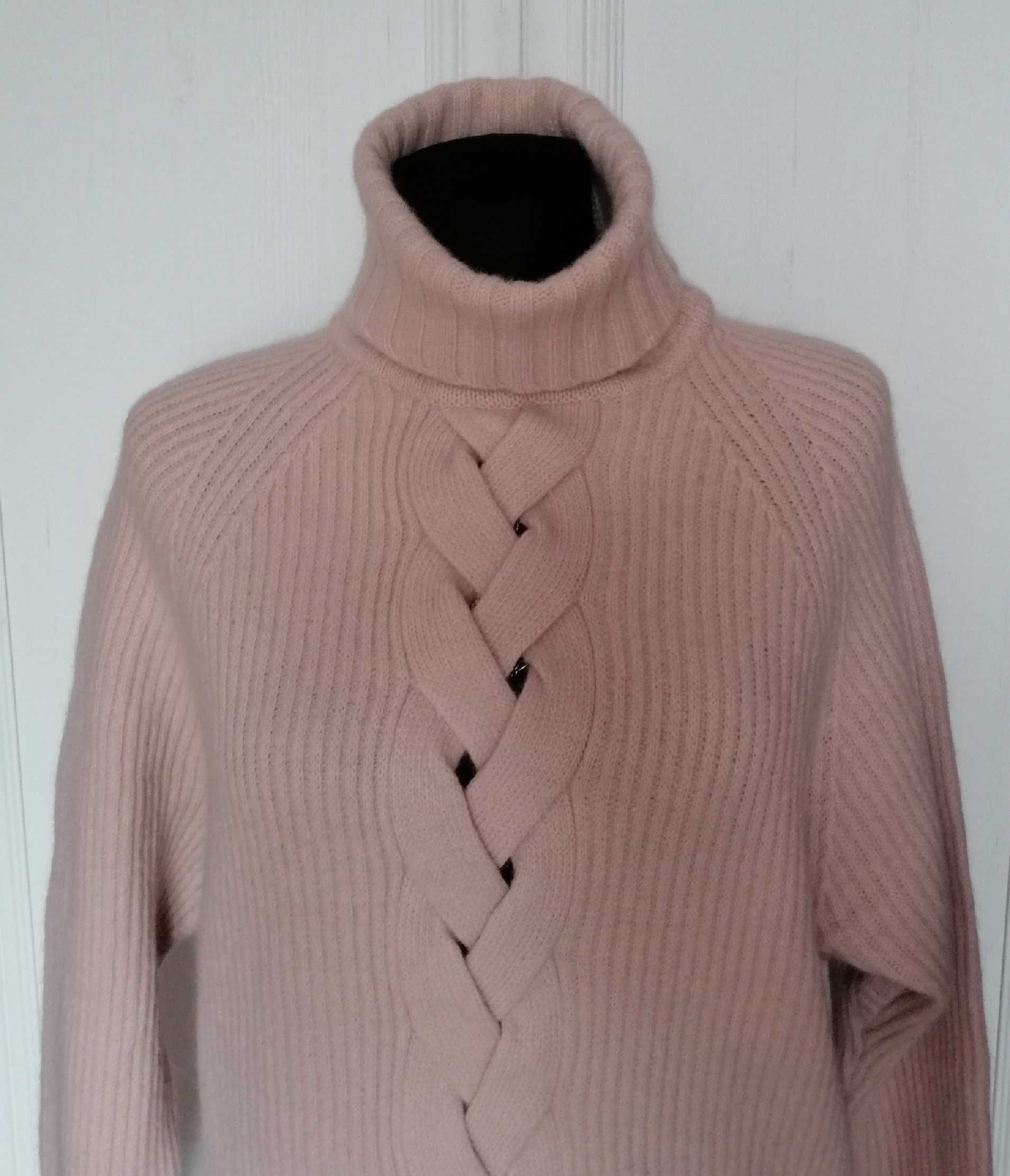 Basler Angora Kaszmir Merino Wełna cudny ciepły miły golf nude róż XL