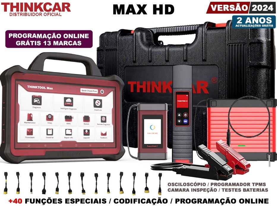 ThinkCar HD KIT Diagnóstico OBD Pesados 24V + Kit Adaptadores (NOVO)