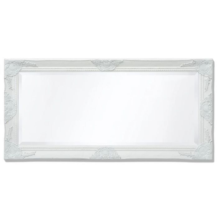 Vidaxl Lustro Ścienne W Stylu Barokowym, 100X50 Cm, Białe