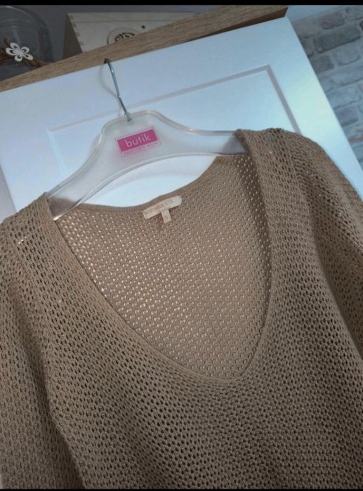 Ażurowy sweterek beżowy Knitwear S / 36