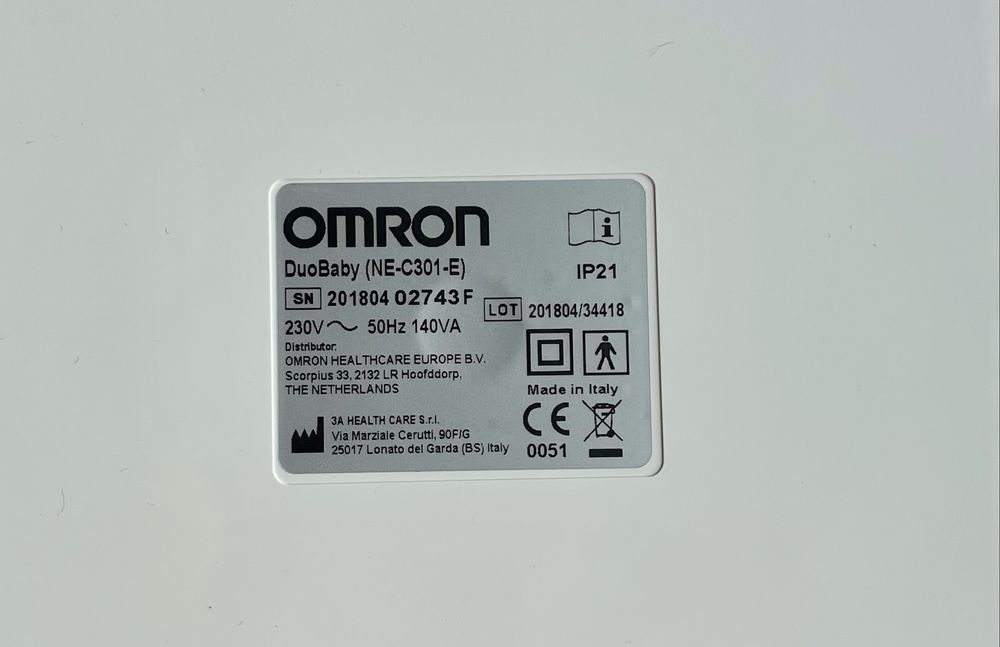 Omron DuoBaby NE C301 E inhalator z aspiratorem 2w1 komplet