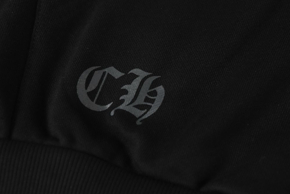 Chrome Hearts зип худи мужское черная на замке с капюшоном оригинал