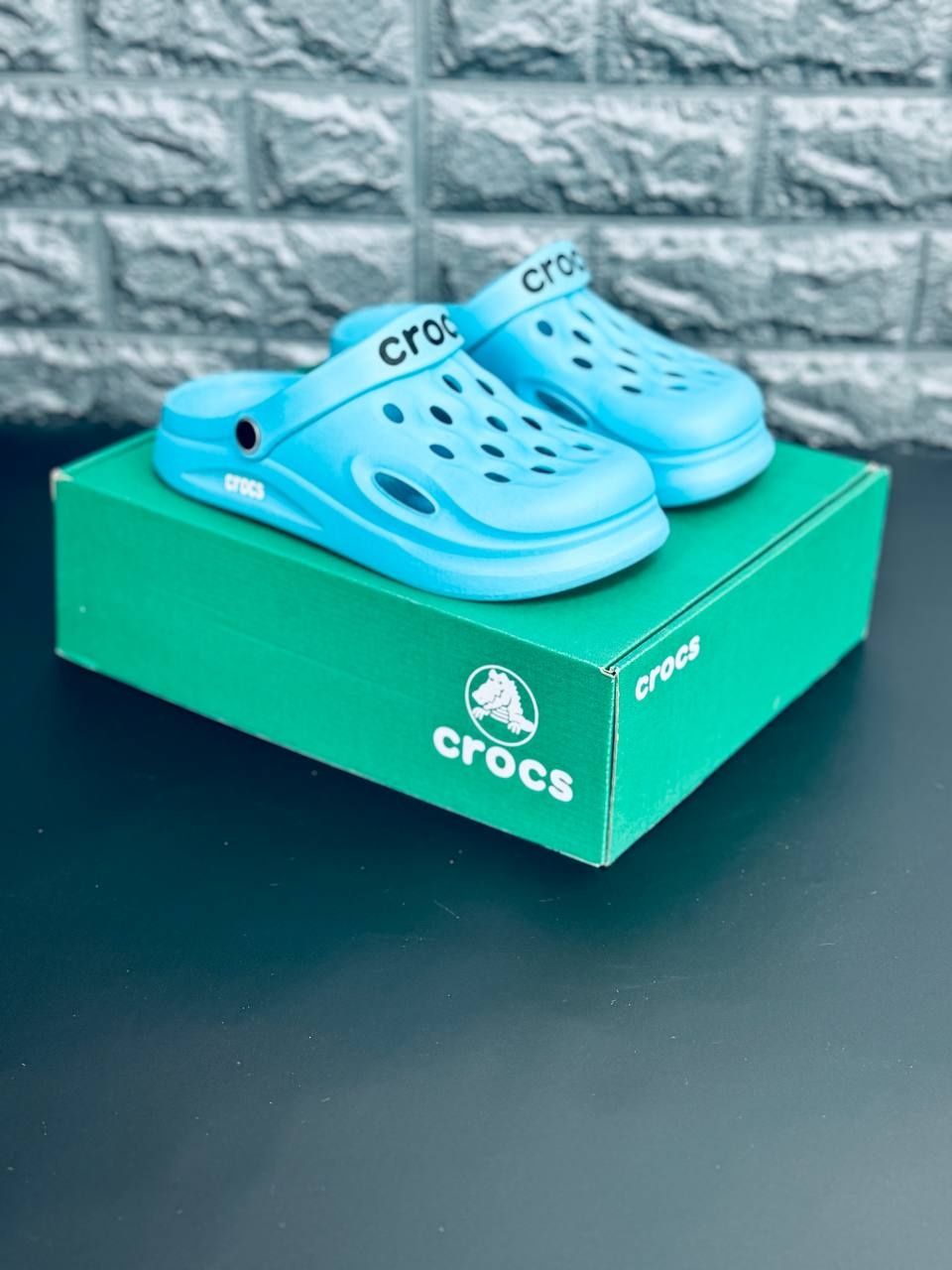 Женские Шлепанцы Crocs Голубые Шлепанцы Кроксы Жіночі Крокси