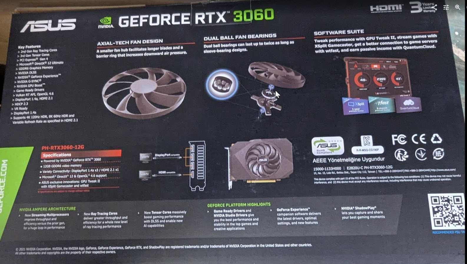 karta graficzna ASUS Phoenix GeForce RTX 3060 12GB