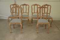 oczyszczone krzesła ludwikowskie komplet 6 krzeseł