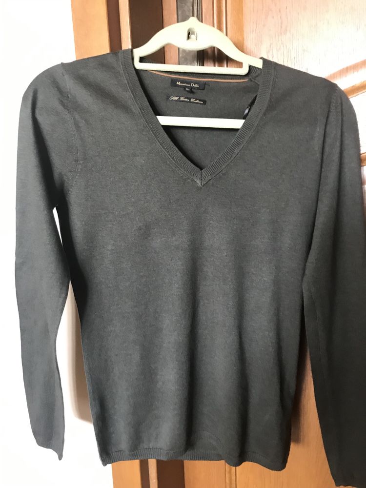 Sweter damski w serek Massimo Dutti M