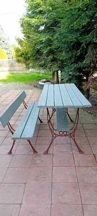 Stół z ławką do ogrodu