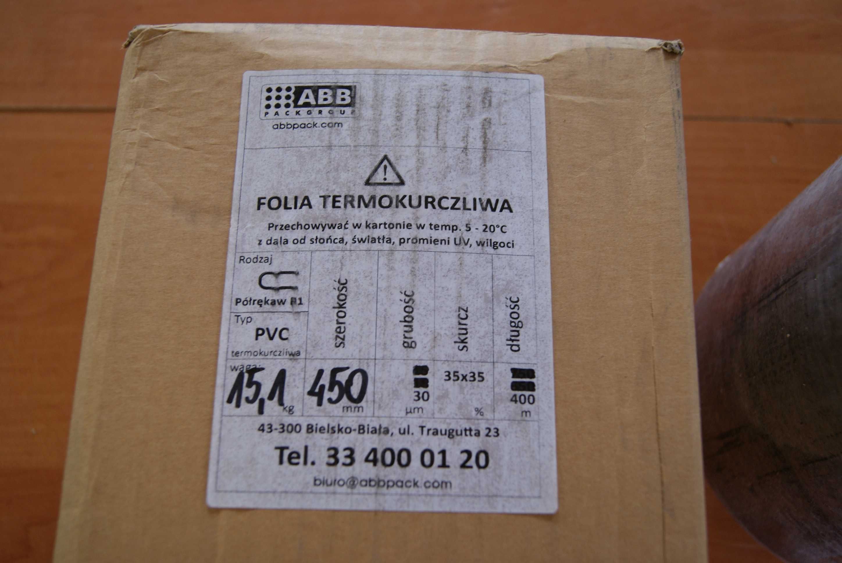 FOLIA TERMOKURCZLIWA PCV 450/30 mocna BARDZO GRUBA 15,1 kg Folia nr 2
