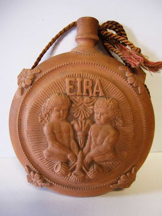 lindo cantil vintage em barro - EIRA - amizade - reprodução do antigo