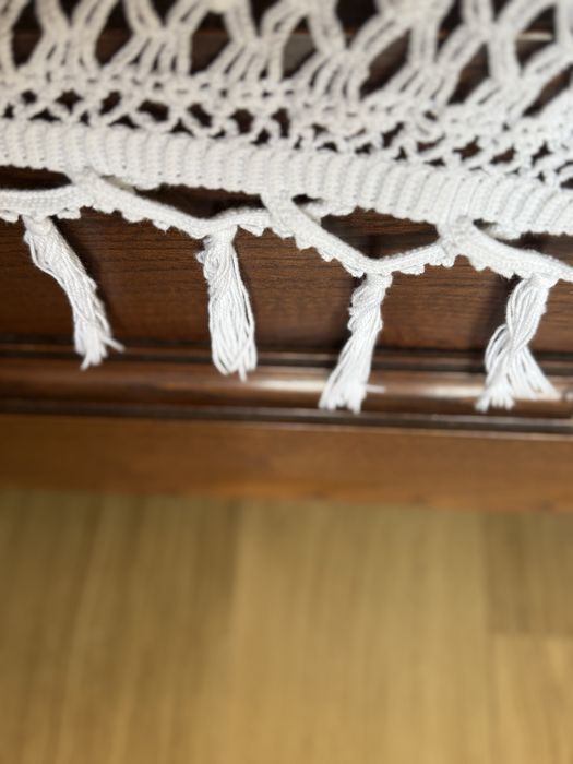 Colcha de renda feita a mao