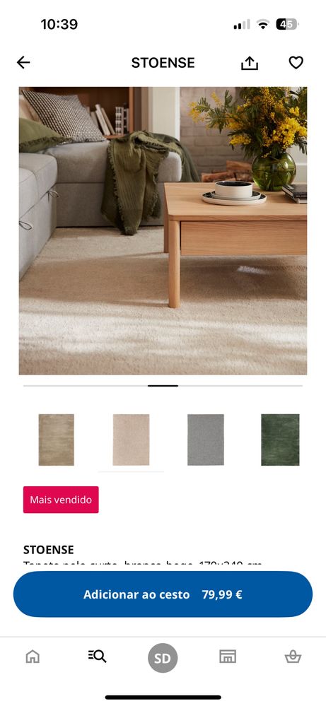 Tapete ikea stoense bege