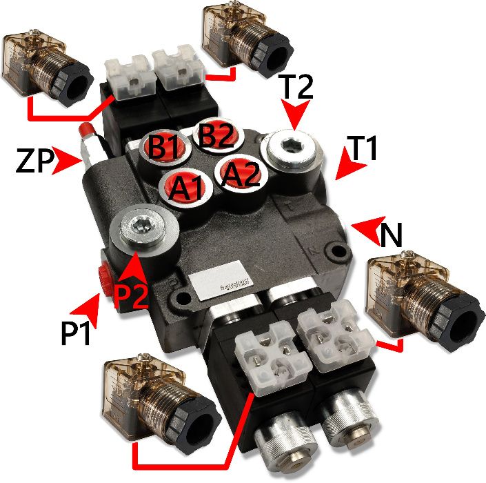 Rozdzielacz hydrauliczny 5 SEK 50L ELEKTRYCZNY 24V [2650]