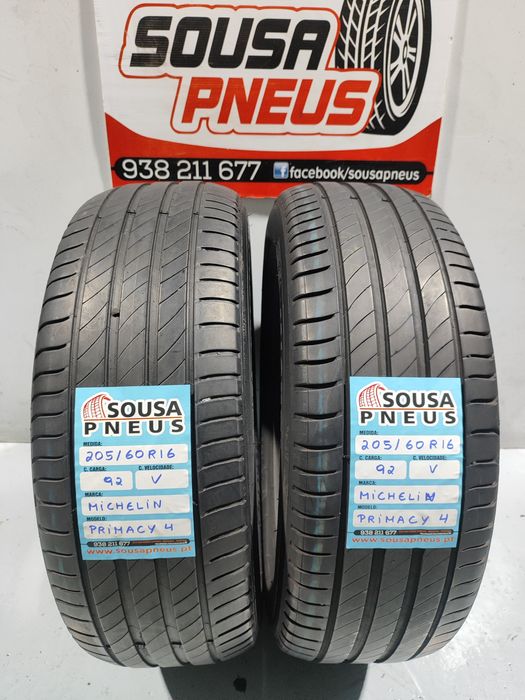2 pneus semi novos 205-60R16 Michelin - Oferta dos poetes