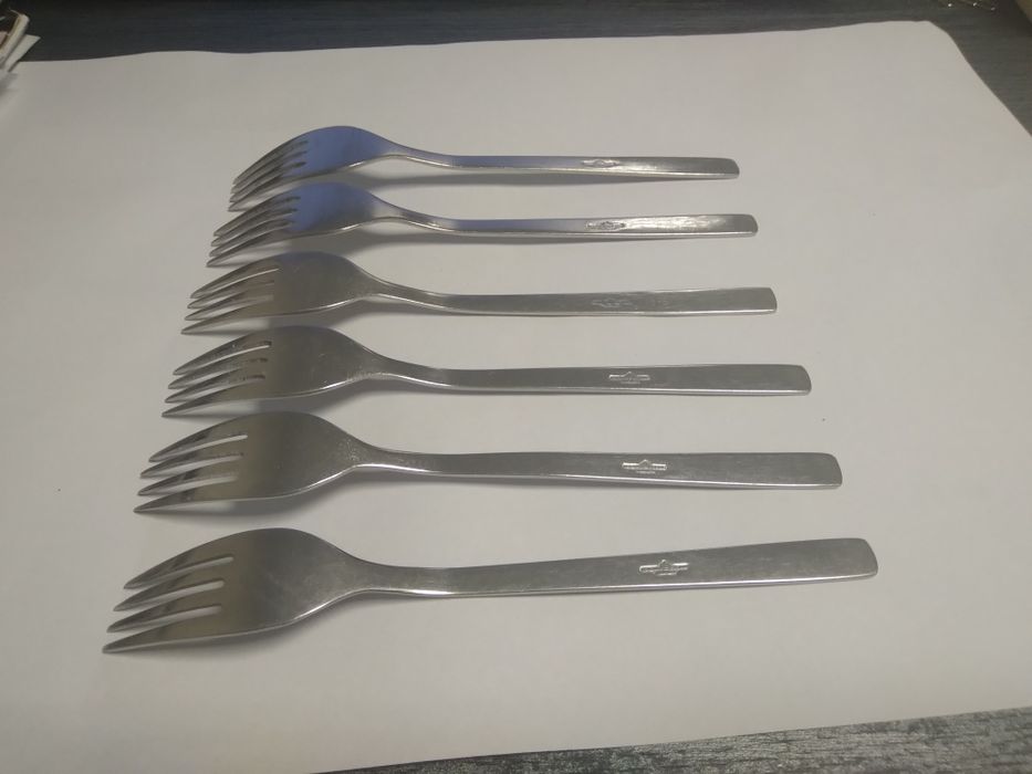 Widelce Gerlach wzór Róże 6 sztuk Vintage Prl