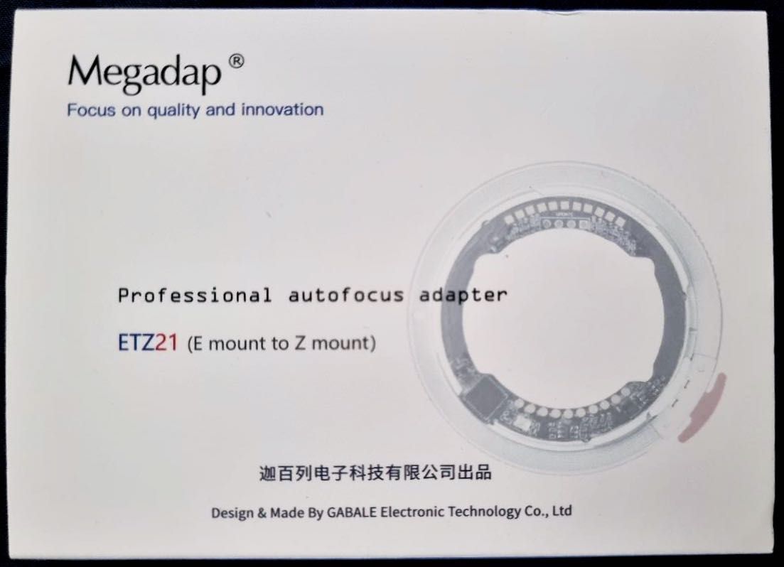 Megadap ETZ21 - Adaptador lentes Sony E para Nikon Z mount