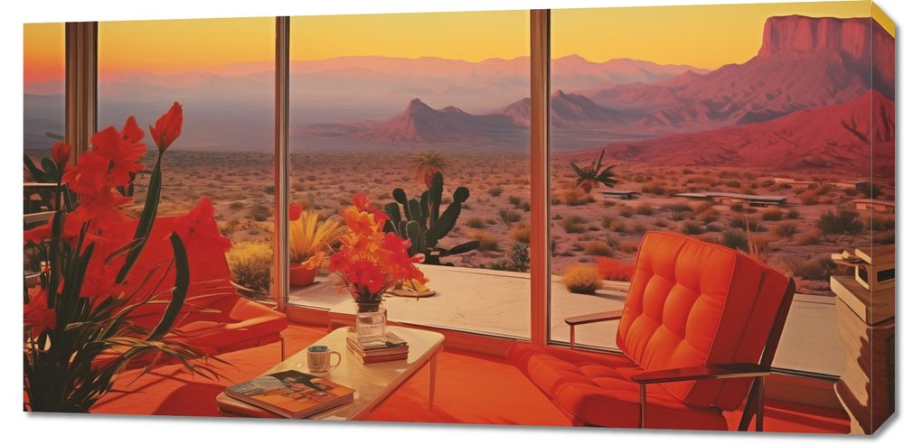 Obraz 100x50cm Posiedenie w Pustynnym Domu