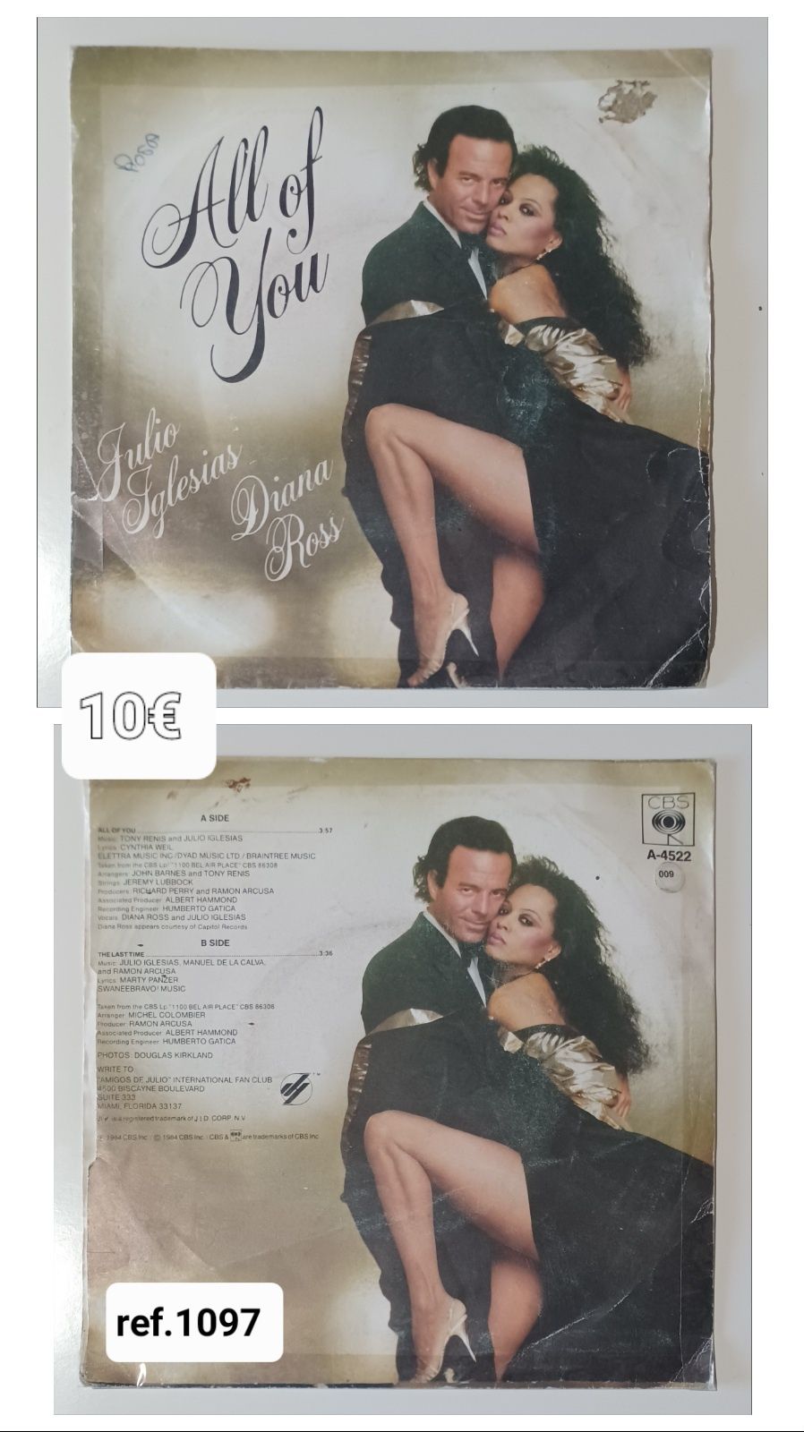 Vinil Julio Iglesias e Diana Ross - All of you