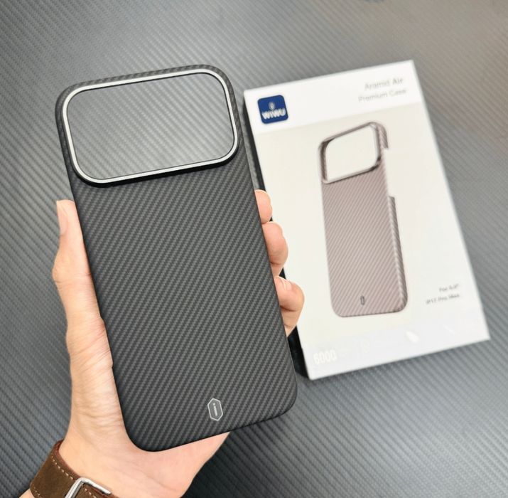 Чехол Wiwu Aramid Air на iPhone 17 Pro Max Карбоновый арамид кевлар