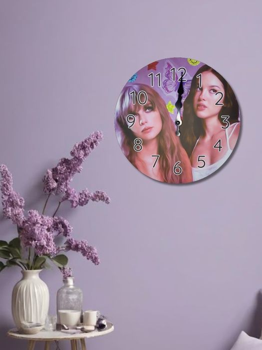 Taylor Swift e Olivia Rodrigo Relógio de Parede (pilha não está incluí
