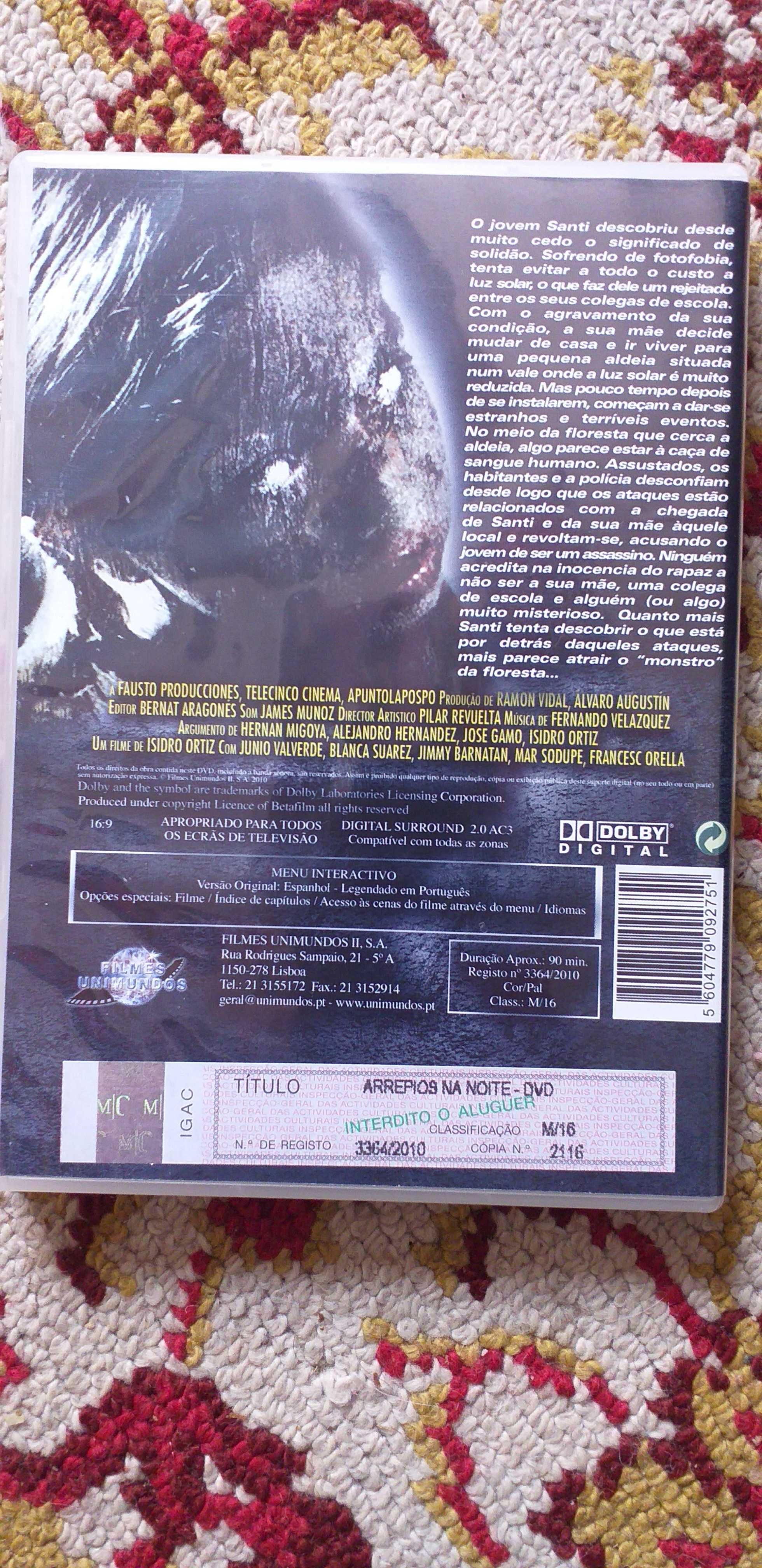 Arrepios na noite - DVD - Terror - oferta portes