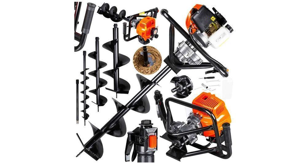 WIERTNICA Spalinowa Do Ziemi Gleby 6,7KM+Wiertła 10/20/30 PRZEDŁUŻKA