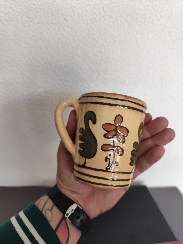 Kubek ceramika łysa góra vintage retro prl