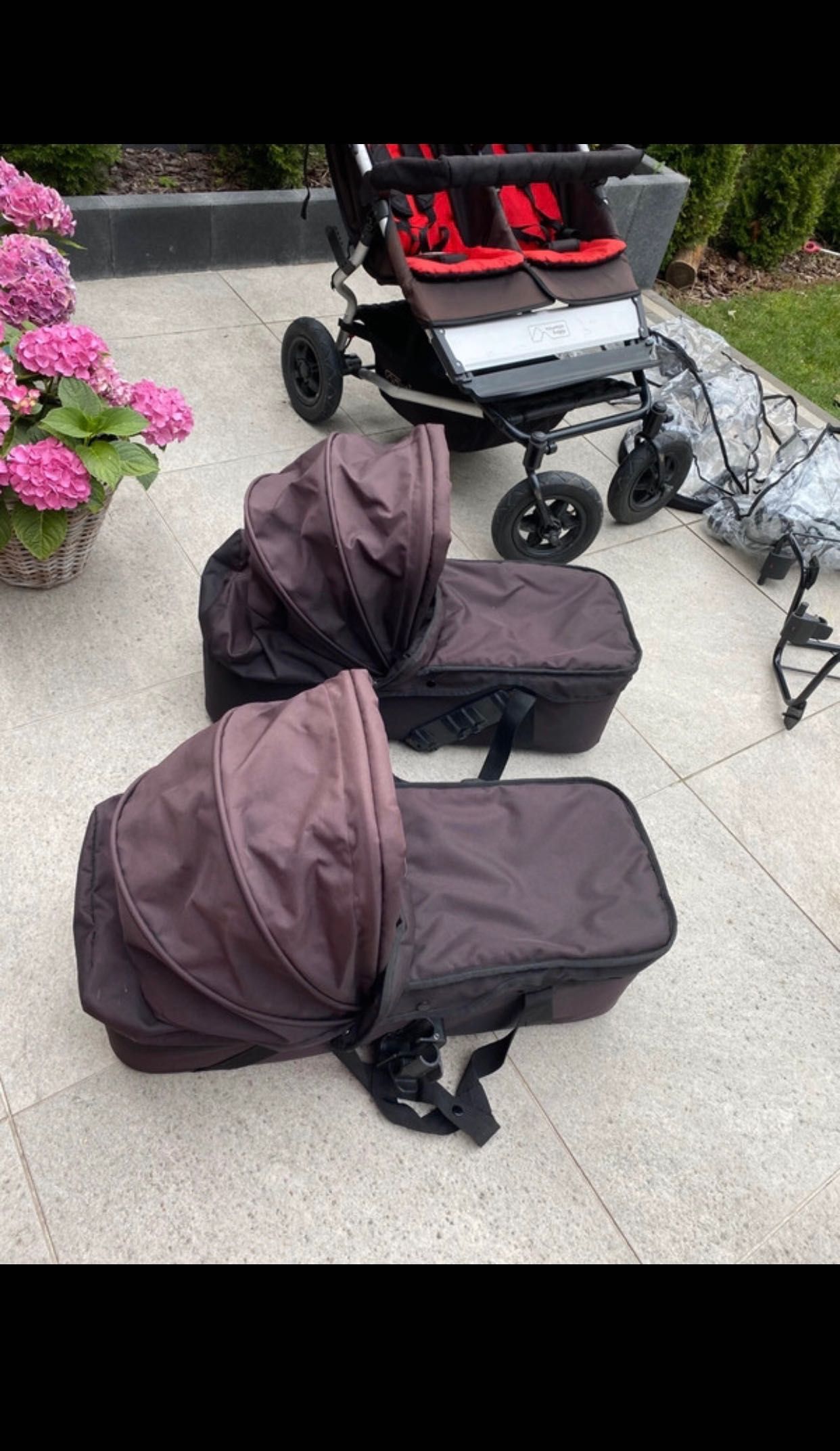 Gondole Mountain buggy duet czarne dla blizniat