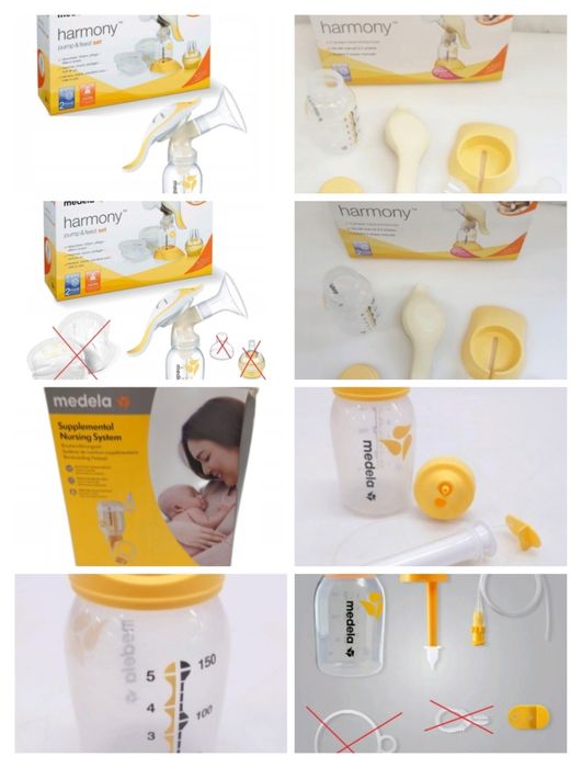 Laktator Medela harmony + Medela SNS 2.0 system wspomagający karmienie