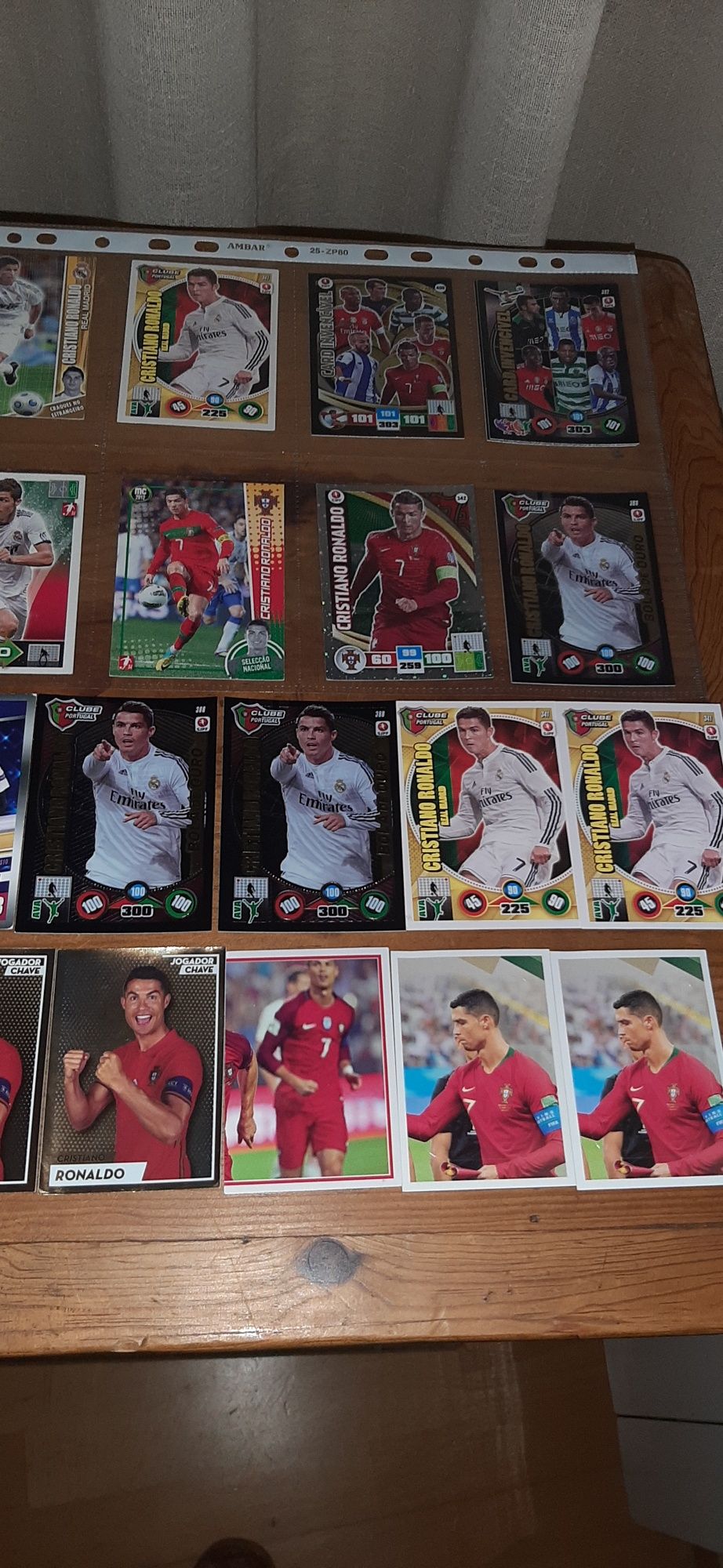 Lote de 60 cartas/cromos cristiano ronaldo