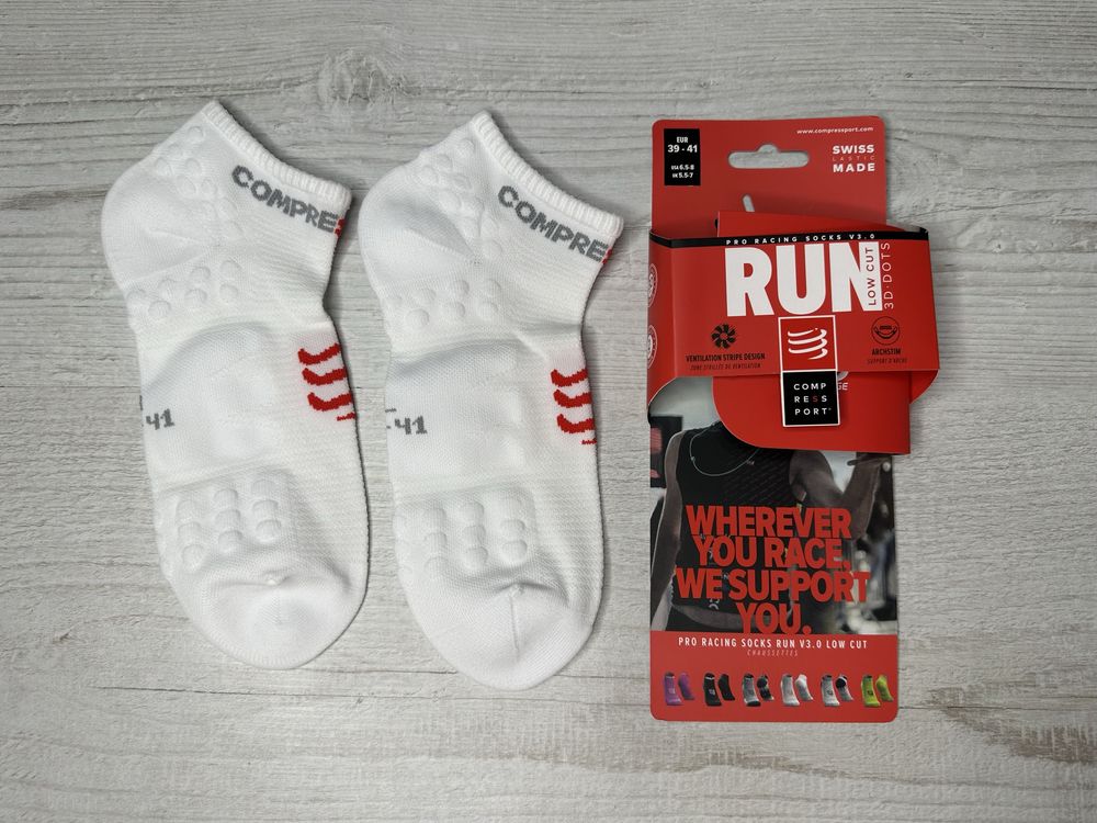 Шкарпетки Compressport Pro Racing Socks v3 Run Low WhiteT2