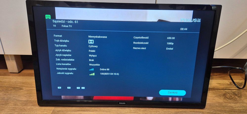 Telewizor PHILIPS 24PFT5303/12 – 24 cale, DVB-T2, stan bardzo dobry