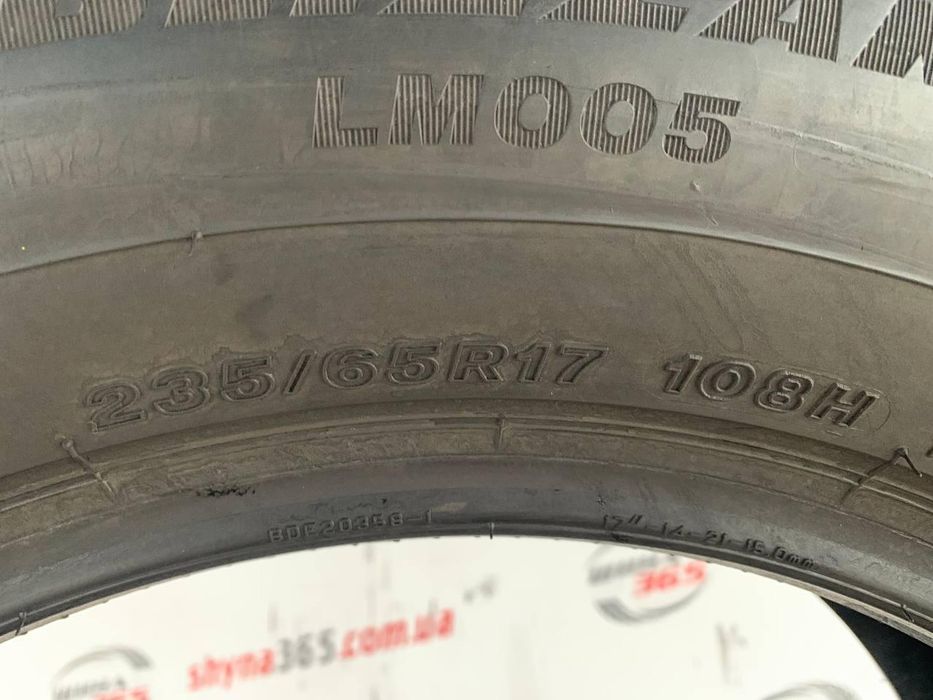 235/60 r17 bridgestone blizzak lm005 7mm шини бу зима