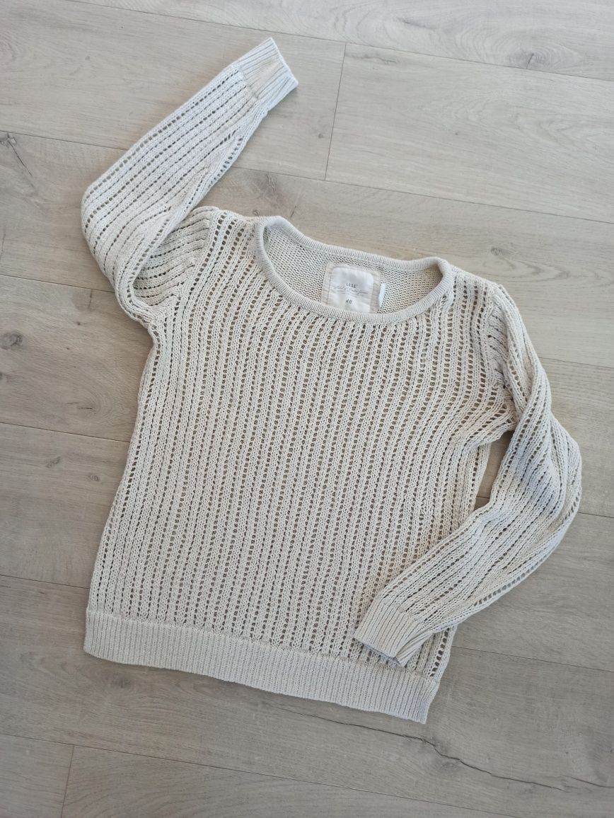 Sweterek H&M M 38 sweter ażurowy boho
