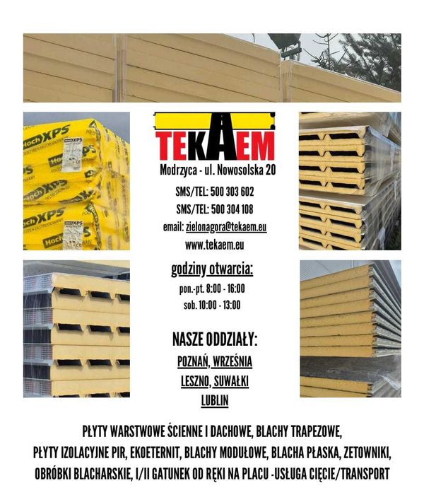 Płyta Warstwowa Ścienna Dachowa 1 i 2 Gatunek Garaż Hala #Od Ręki 5