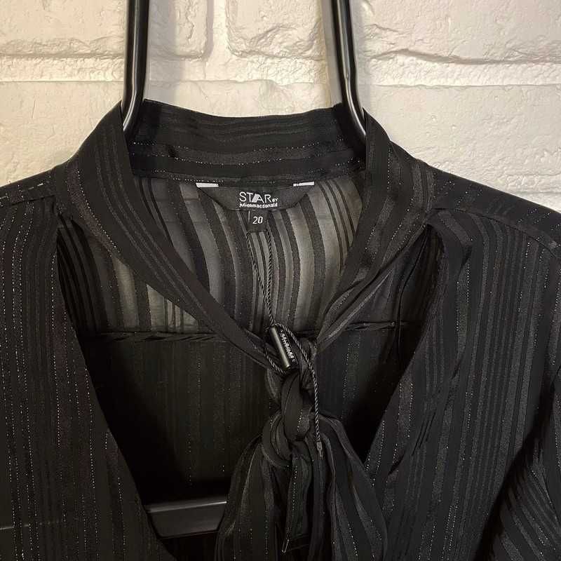 Czarna koszula ze srebrna nitką, nowa, star by julien macdonald 20 4XL