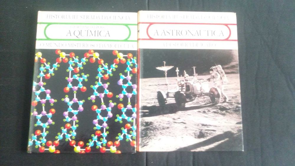 Conjunto 6 livros ciências eclipses átomo ozono clima universo