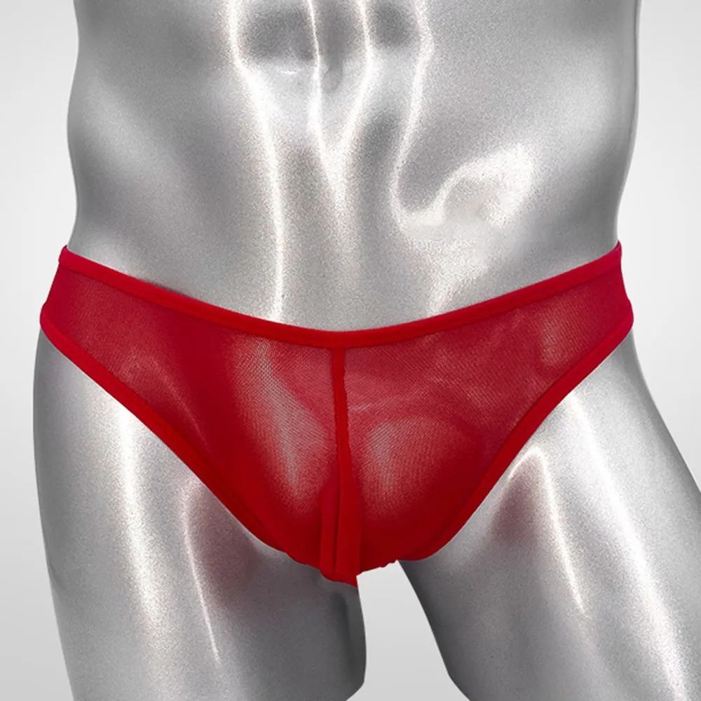 Przeźroczyste Męskie Otwarte Slipy Jockstrap z Siateczki