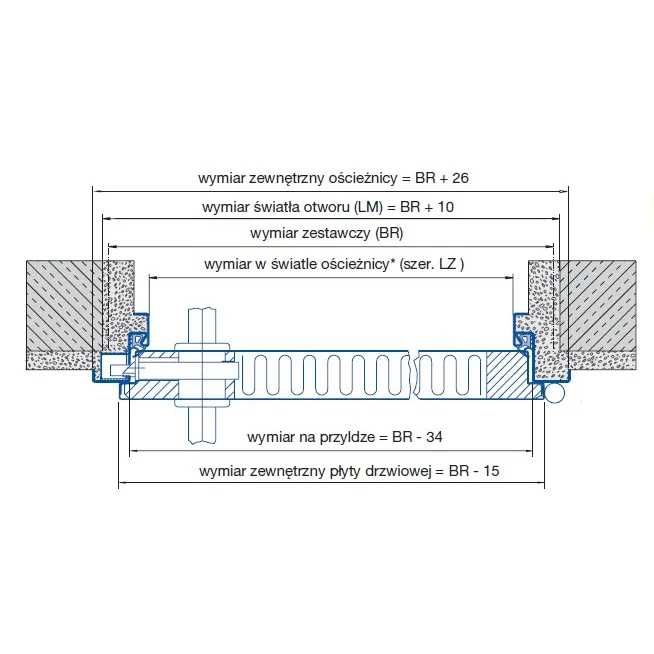 Drzwi techniczne Zk Iso 80 cm, ocieplone styropianem
