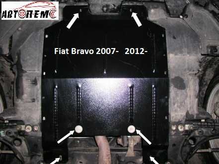 Захист двигуна Fiat 500 Doblo Albea Bravo Croma Faw B30 Weizh Besturn