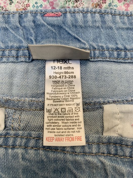 Ogrodniczki jeans długie Next r. 86