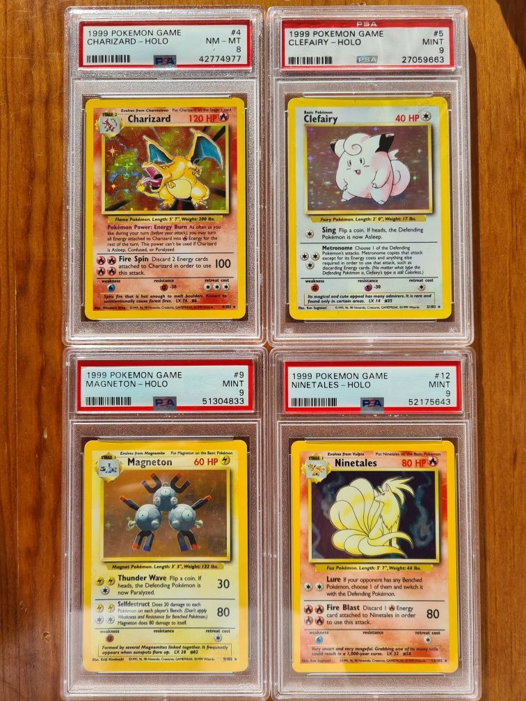 Cartas PSA Pokemon 1st Edition Vintage