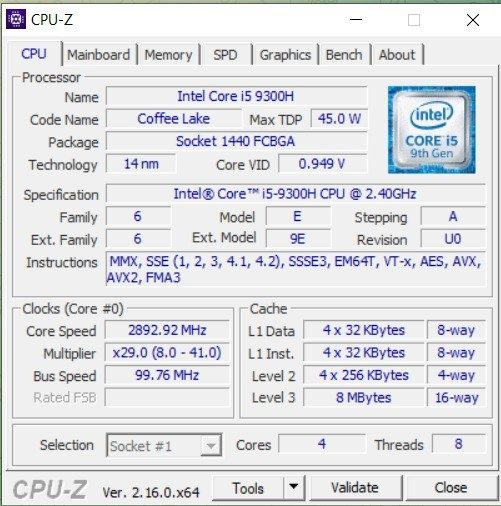 MSI GF63 thin / i5 9300H / 32GB ОЗУ / 1650 maxQ (4gb) / 500gb
