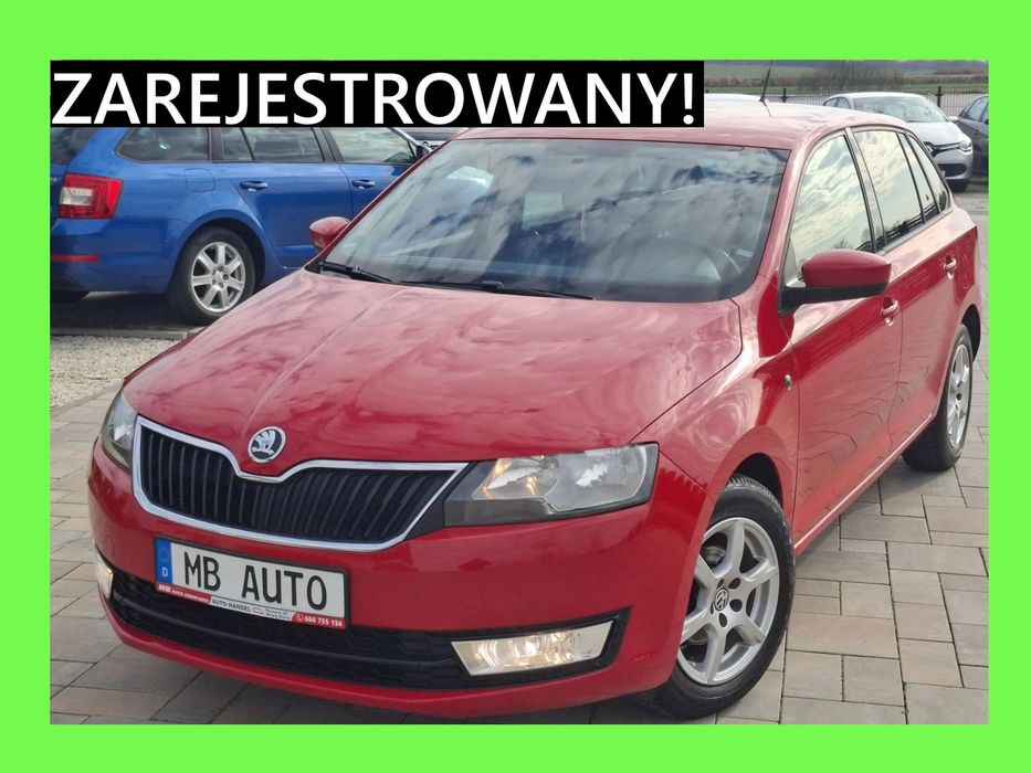 Skoda RAPID PIĘKNA**KLIMA pełna elektr. 5D skórzana kiera alu zadbany mega kolor
