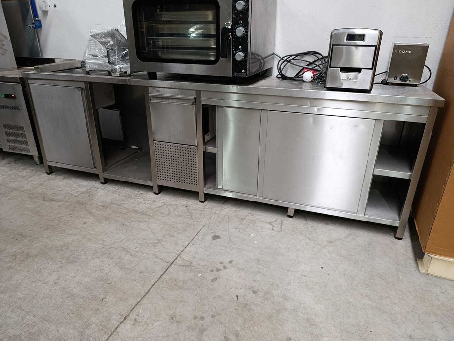 Movel inox com portas tulha e pio
