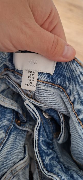 Jeansy spodnie h&m 50 kobieta jasne