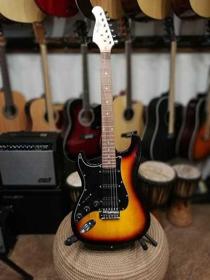 Ever Play ST-2 SB/BK leworęczna gitara elektryczna typu strato ST2 SSH
